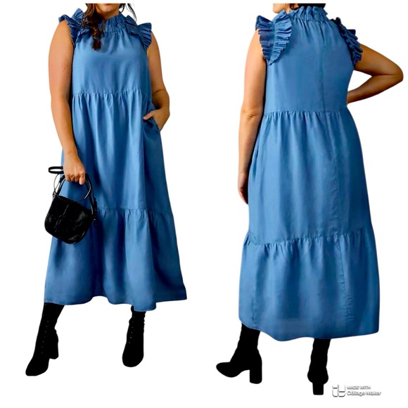 OTHILIA Lucena Tiered Ruffled Feminine Breezy Maxi Dress 2XL - Picture 1 of 13